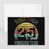25. Hochzeitstag Feiertagspostkarte (Vorne/Hinten)