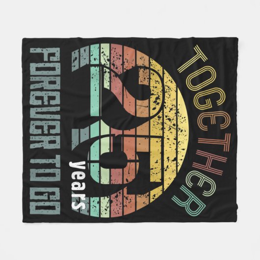 25. Hochzeitstag Fleecedecke (Vorderseite (Horizontal))