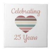 25. Hochzeitstag Fliese (Vorderseite)
