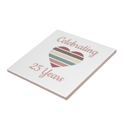 25. Hochzeitstag Fliese (Seite)