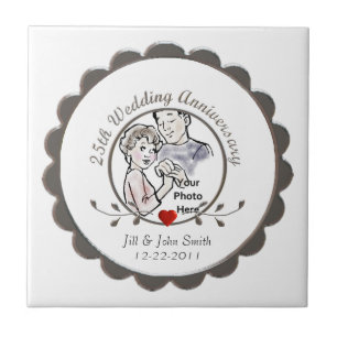 25. Hochzeitstag Fliese