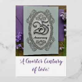 25. Hochzeitstag Folieneinladung