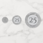 25. Hochzeitstag Foto Confetti Konfetti (Rückseiten)