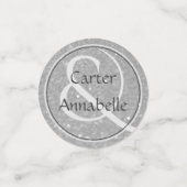 25. Hochzeitstag Foto Confetti Konfetti (Klein Vorderseite)