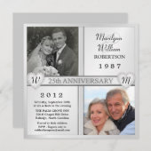 25. Hochzeitstag Foto Einladungen (Vorne/Hinten)