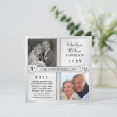 25. Hochzeitstag Foto Einladungen (Stehend Vorderseite)