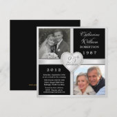 25. Hochzeitstag Foto Einladungen (Vorne/Hinten)