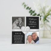 25. Hochzeitstag Foto Einladungen (Stehend Vorderseite)