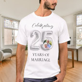 25. Hochzeitstag Foto Silber T-Shirt