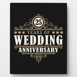 25. Hochzeitstag Fotoplatte