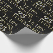 25. Hochzeitstag funkelnder Text Geschenkpapier (Ecke)