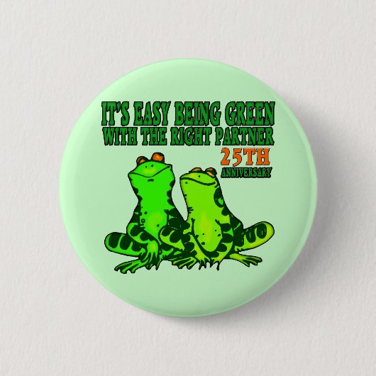 25. Hochzeitstag-Geschenke Button (Vorderseite)