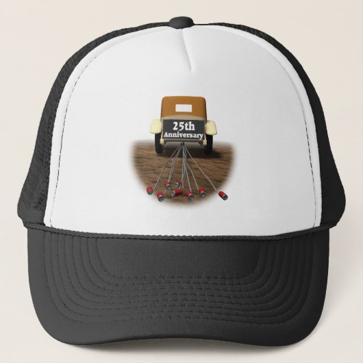 25. Hochzeitstag-Geschenke Truckerkappe (Vorderseite)