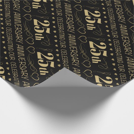 25. Hochzeitstag Geschenkpapier (Ecke)