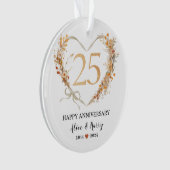 25. Hochzeitstag Gold Couple Foto Ornament (Vorderseite)