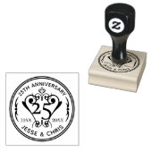 25. Hochzeitstag Gummistempel (Stempel)