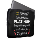 25. Hochzeitstag I - Silver Funny Couple Laptopschutzhülle (Vorne Rechts)