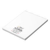 25. Hochzeitstag I - Silver Funny Couple Notizblock (Rotiert)