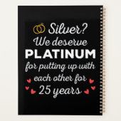 25. Hochzeitstag I - Silver Funny Couple Planer (Rückseite)