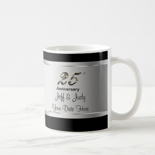 25. Hochzeitstag Kaffeetasse (Rechts)