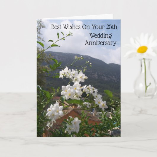 25. Hochzeitstag Karte (Kleine Pflanze)