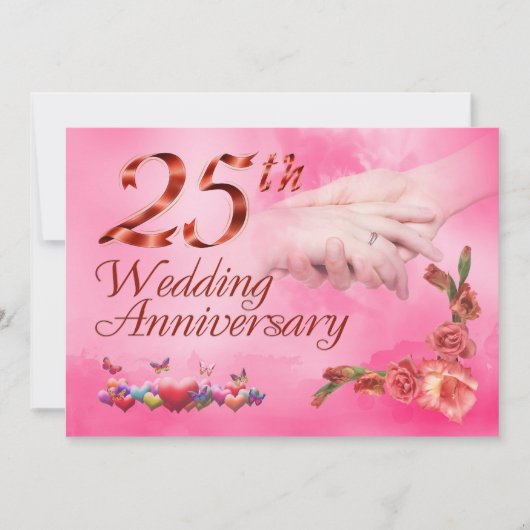 25. Hochzeitstag Karte (Vorderseite)