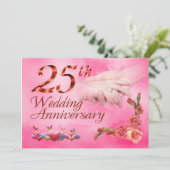 25. Hochzeitstag Karte (Stehend Vorderseite)
