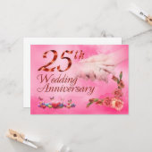 25. Hochzeitstag Karte (Vorderseite/Rückseite Beispiel)