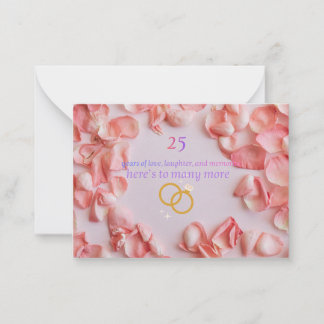 25. Hochzeitstag-Karte für Paare – Silber Mitteilungskarte