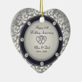 25. Hochzeitstag Keramikornament (Rechts)