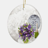 25. Hochzeitstag Keramikornament (Links)