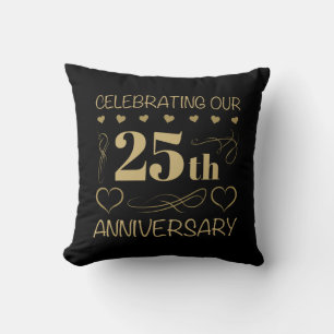 25. Hochzeitstag Kissen