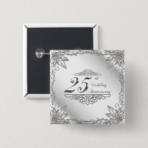 25. Hochzeitstag-Knopf Button