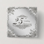 25. Hochzeitstag-Knopf Button (Vorderseite)
