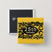 25. Hochzeitstag-Knöpfe Button (Vorne & Hinten)