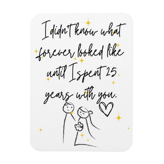 25. Hochzeitstag  Magnet (Vertikal)