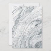 25. Hochzeitstag Marmor Grau Einladung (Rückseite)