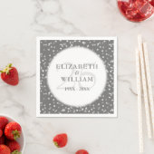 25. Hochzeitstag Moderner Silberkonfetti Serviette (Beispiel)
