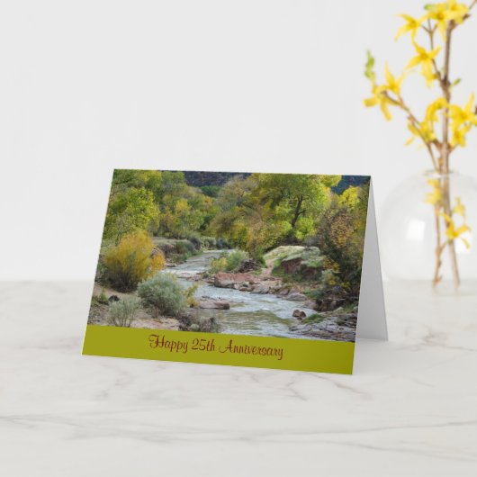 25. Hochzeitstag Naturgrüßkarte Karte (Gelbe Blume)