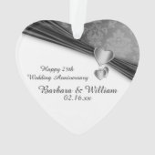 25. Hochzeitstag Ornament (Rückseite)