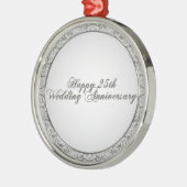 25. Hochzeitstag Ornament Aus Metall (Links)