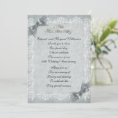 25. Hochzeitstag Party Einladung elegant (Stehend Vorderseite)