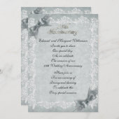 25. Hochzeitstag Party Einladung elegant (Vorne/Hinten)