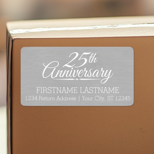 25. Hochzeitstag Personalisiert Adressaufkleber