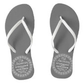 25. Hochzeitstag Personalisiert Badesandalen (Fußbett)