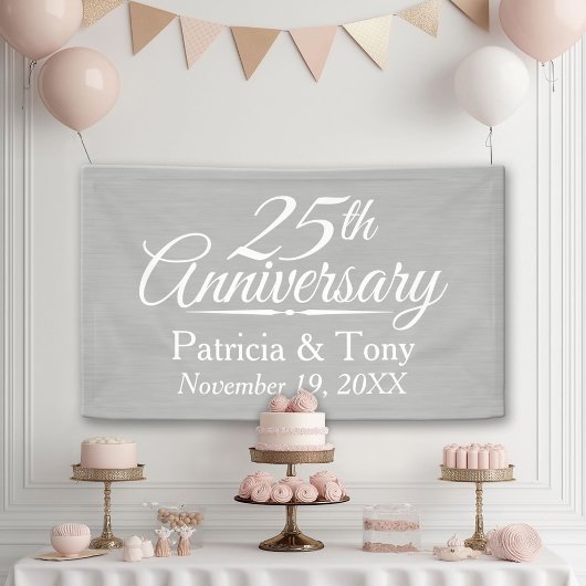 25. Hochzeitstag Personalisiert Banner