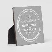 25. Hochzeitstag Personalisiert Fotoplatte (Vorderseite)