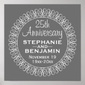 25. Hochzeitstag Personalisiert Poster (Vorne)