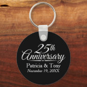 25. Hochzeitstag Personalisiert Schlüsselanhänger (Vorderseite)