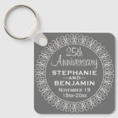 25. Hochzeitstag Personalisiert Schlüsselanhänger (Vorderseite)